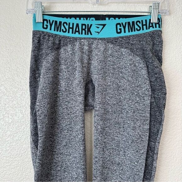 Gymshark Flex Gray Teal Seamless Form Fitting Contour Athletic Leggings - Picture 4 of 11